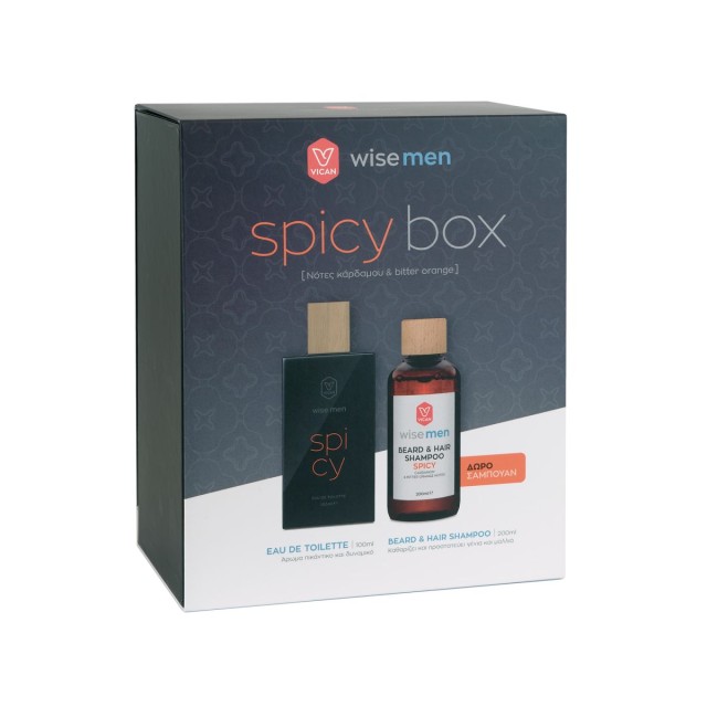 VICAN Promo Spicy Box με Ανδρικό Άρωμα 100ml & Beard & Hair Shampoo 200ml