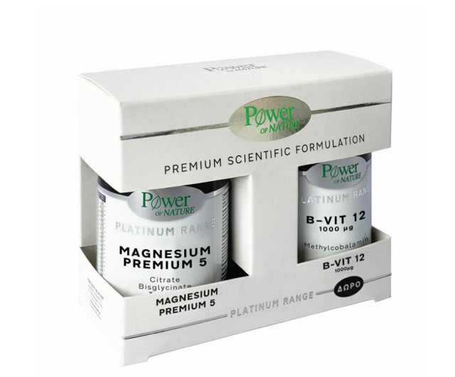 Power Health Platinum Range Magnesium Premium 5 60caps + Δώρο B-VIT 12 1000mg 20caps