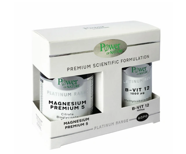 Power Health Platinum Range Magnesium Premium 5 60caps + Δώρο B-VIT 12 1000mg 20caps