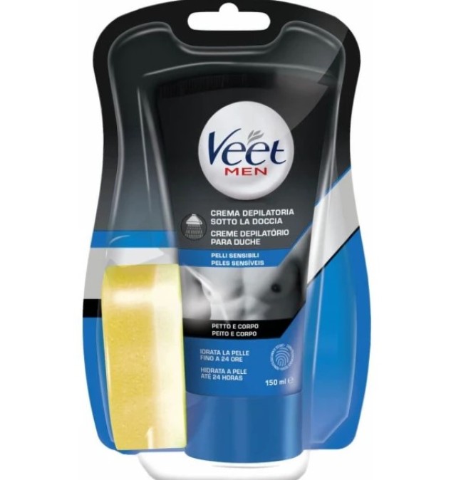 Veet Men Ανδρική Κρέμα Αποτρίχωσης για Χρήση στο Ντούζ, 150ml