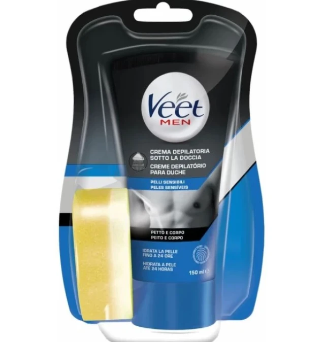 Veet Men Ανδρική Κρέμα Αποτρίχωσης για Χρήση στο Ντούζ, 150ml