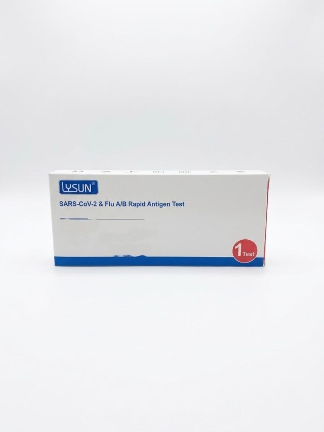 Lysun Sars Cov-2 & Flu A/B 1Τμχ Διαγνωστικό Τεστ Ταχείας Ανίχνευσης Αντιγόνων Covid-19 & Γρίπης Με Ρινικό Δείγμα