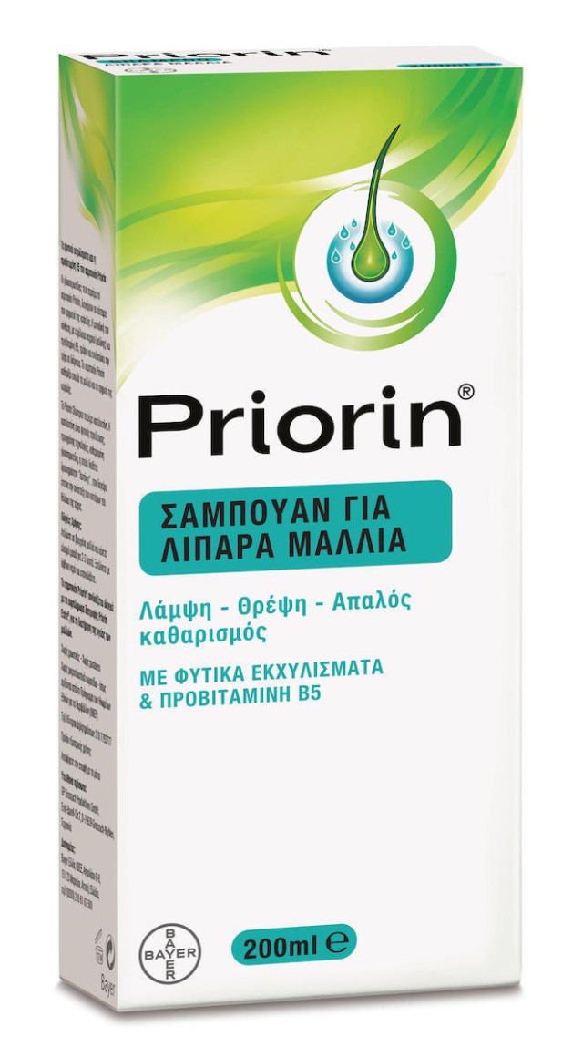 PRIORIN Σαμπουάν 200ml για Λιπαρά μαλλιά