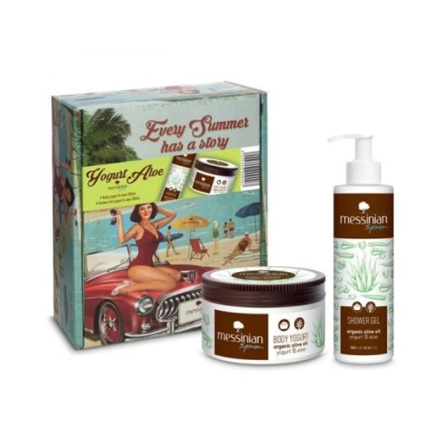 Messinian Spa Promo Box Body Yogurt - Γιαούρτι & Αλόη 250ml & Αφρόλουτρο - Γιαούρτι & Αλόη 300ml