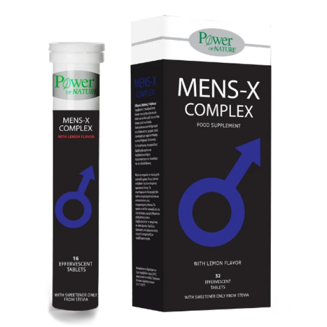 Power Health Mens-X Complex με Stevia, Γεύση Λεμόνι, 32 αναβρ. δισκία