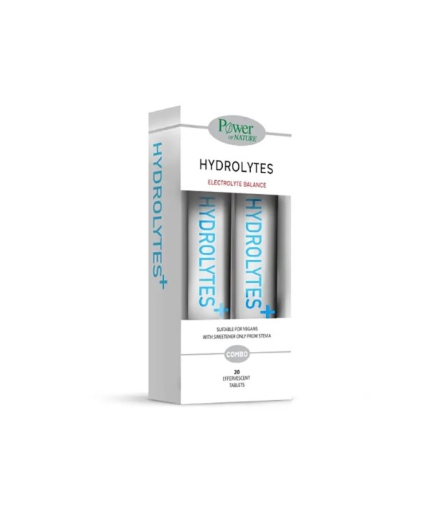 Power Of Nature Hydrolytes Plus Stevia 20 Αναβράζοντα Δισκία Γεύση Λεμόνι 1+1 ΔΩΡΟ