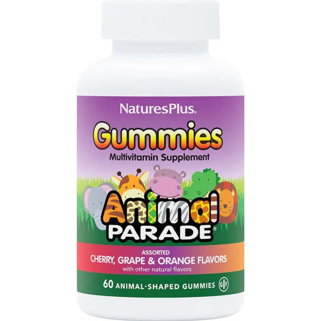 Natures Plus Animal Parade Gummies 60 ζελεδάκια (Πολυβιταμινούχο Συμπλήρωμα Διατροφής για Παιδιά σε Μασώμενα Ζελεδάκια)