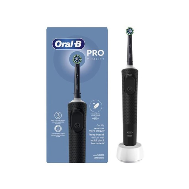 Oral-B Vitality Pro Black Ηλεκτρική Οδοντόβουρτσα Μαύρo Χρώμα 1τμχ