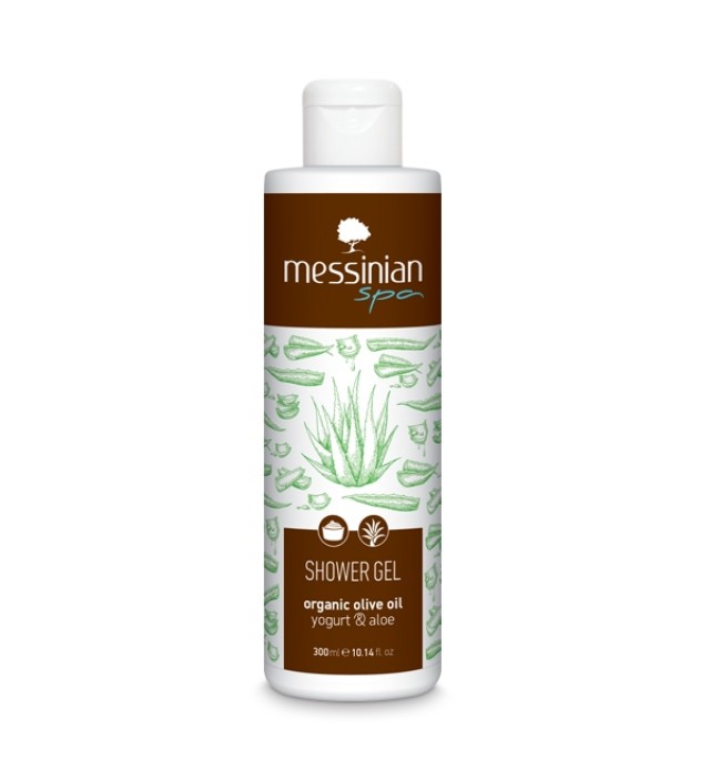 Messinian Spa Shower Gel Yogurt Aloe Αφρόλουτρο με Γιαούρτι και Αλόη 300ml