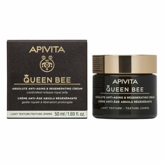 Apivita Queen Bee Absolute Anti Aging & Regenerating Light Texture Cream Κρέμα Απόλυτης Αντιγήρανσης & Αναγέννησης Ελαφριάς υφής 50ml