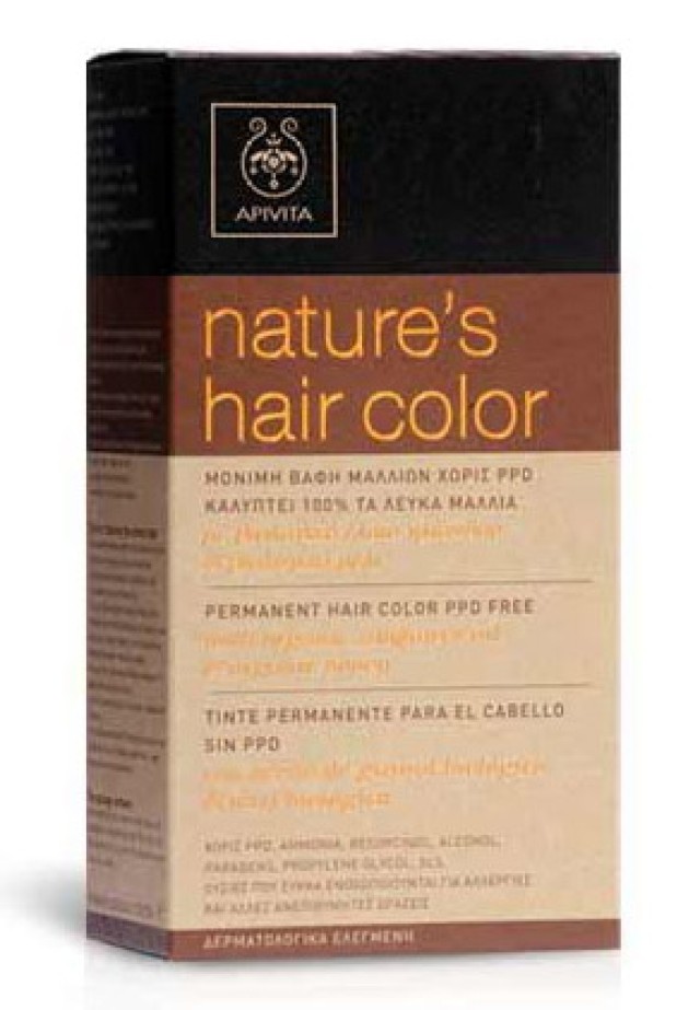 APIVITA NATURES HAIR COLOR N7.14 ΣΑΝΤΡΕ-ΧΑΛΚΙΝΟ