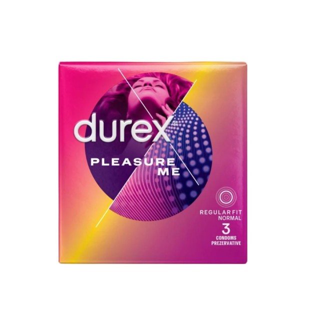 Durex Pleasure Προφυλακτικά με Ραβδώσεις & Κουκίδες για Περισσότερη Διέγερση 3 Τεμάχια