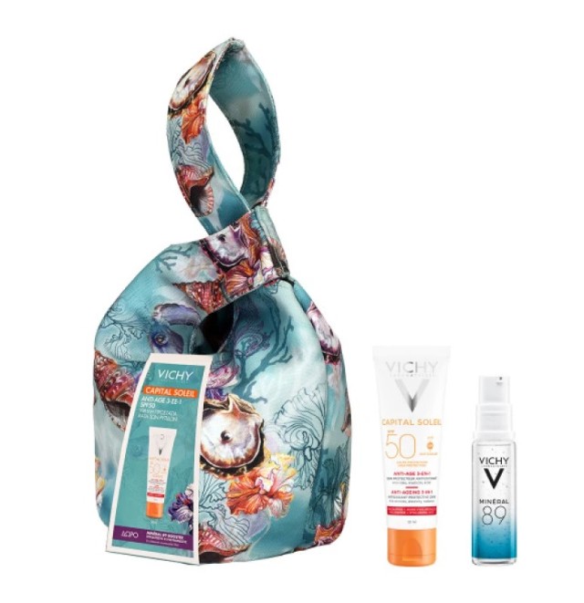 Vichy Set Capital Soleil Anti-Age 3-in-1 SPF50 Αντηλιακή Κρέμα Προσώπου κατά των Ρυτίδων 50ml + Δώρο Mineral 89 Booster 10ml