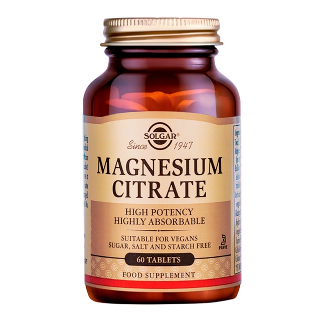 SOLGAR MAGNESIUM CITRATE 200MG 60TAB
