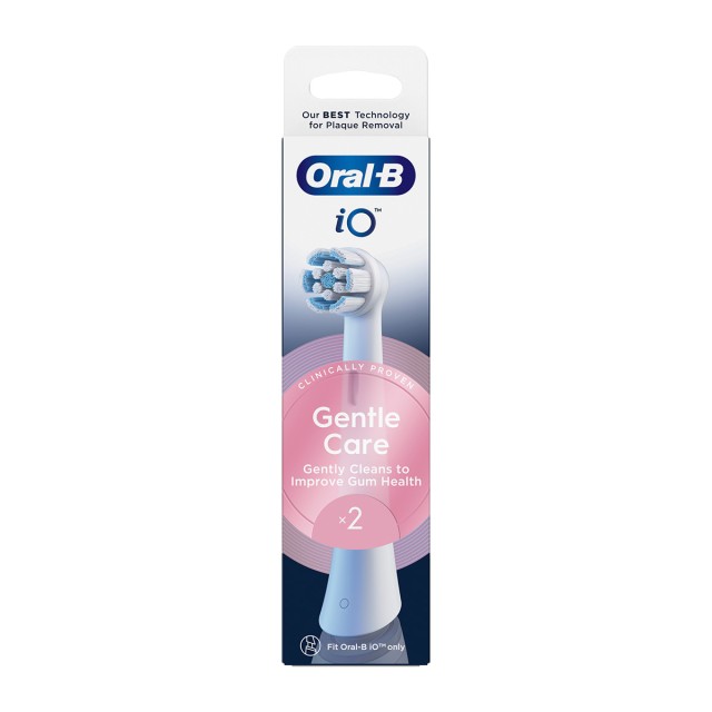 Oral-B iO Gentle Care Ανταλλακτικές Κεφαλές Ηλεκτρικής Οδοντόβουρτσας, 2τεμ