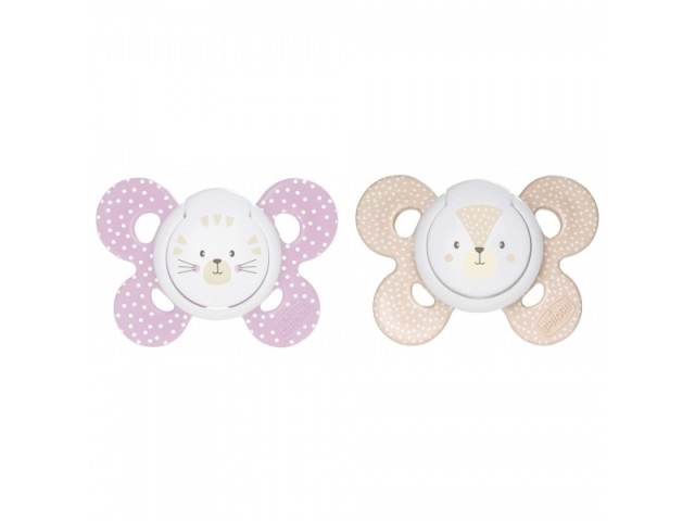 CHICCO PHYSIO COMFORT ΠΙΠΙΛΑ ΣΙΛΙΚΟΝΗΣ ΡΟΖ 6-16Μ ΜΕ ΘΗΚΗ 2 ΤΜΧ