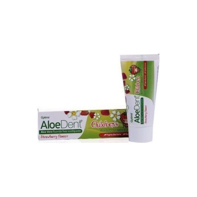 Optima Aloe Dent Strawberry Childrens Toothpaste Οδοντόκρεμα για Παιδιά με Αλόη & Γεύση Φράουλα, 50ml
