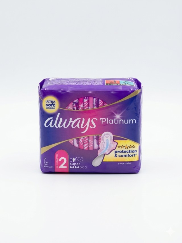 Always Platinum Super Σερβιέτες Με Φτερά Μέγεθος 2 7τμχ