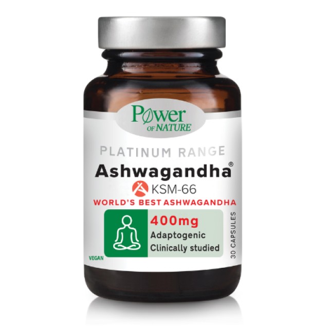 Power Of Nature Platinum Range Ashwagandha 400mg KSM-66 30 κάψουλες