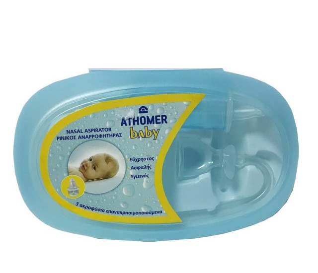 Athomer Baby Nasal Aspirator Ρινικός Αποφρακτήρας για Βρέφη