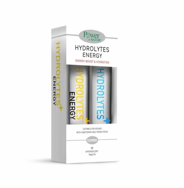 Power Of Nature Hydrolytes Plus Energy 17 αναβράζοντα δισκία & Hydrolytes 20 αναβράζοντα δισκία