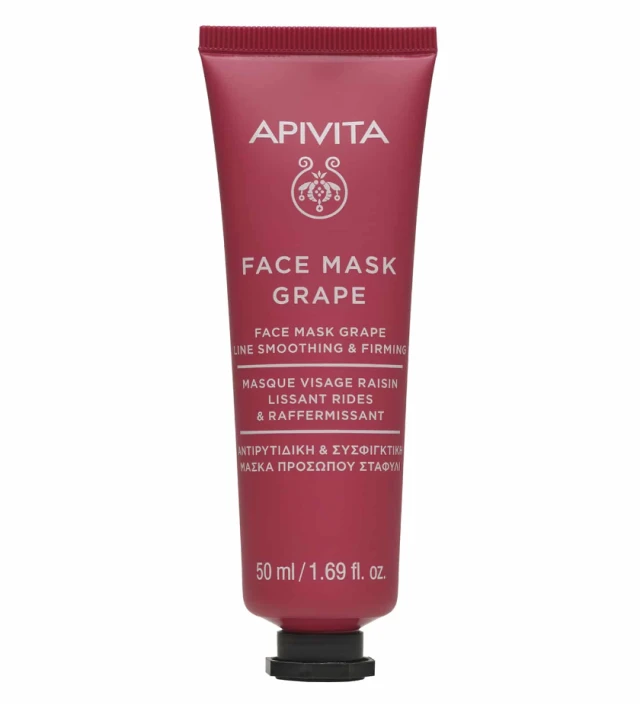 APIVITA Face Mask Grape, Αντιρυτιδική και Συσφιγκτική μάσκα προσώπου, 50ml