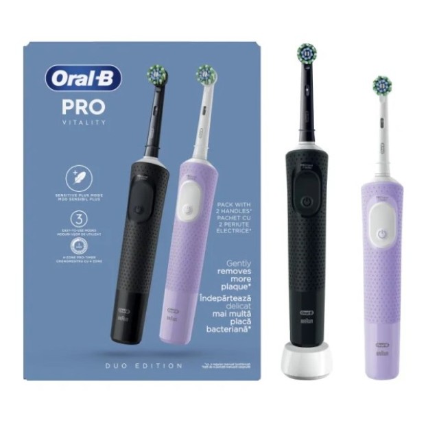 Oral-B Vitality Pro Gift Edition Black & Pink Duo Pack 2τμχ