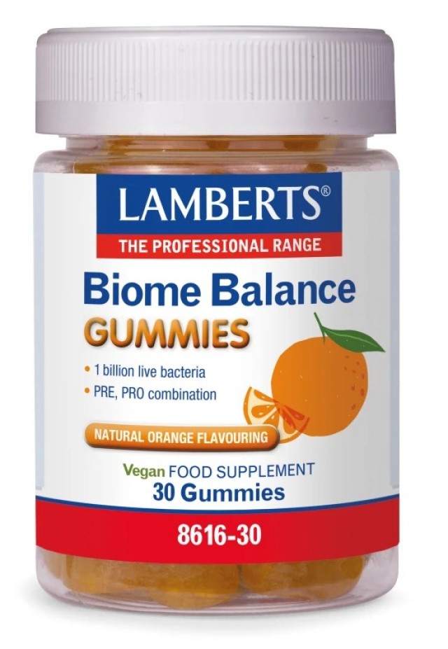 Lamberts Biome Balance Gummies με Φυσική Γεύση Πορτοκάλι, 30 Gummies
