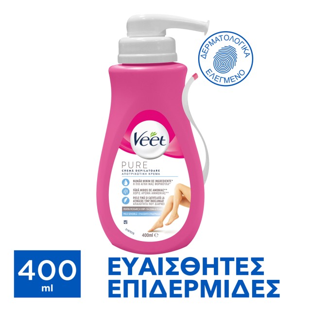 Veet Αποτριχωτική Κρέμα για Ευαίσθητη Επιδερμίδα 400ml