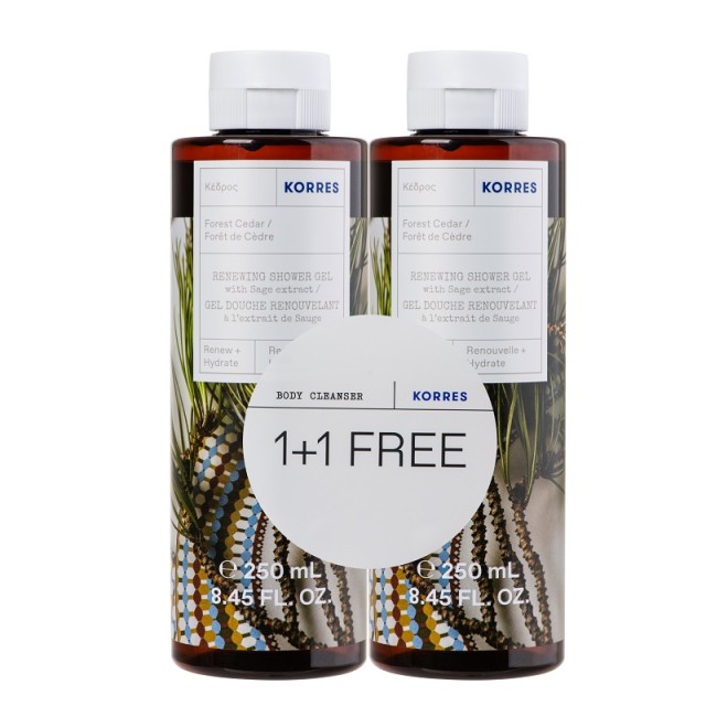 Korres Αφρόλουτρο Κέδρος 1+1 Δώρο 250ml