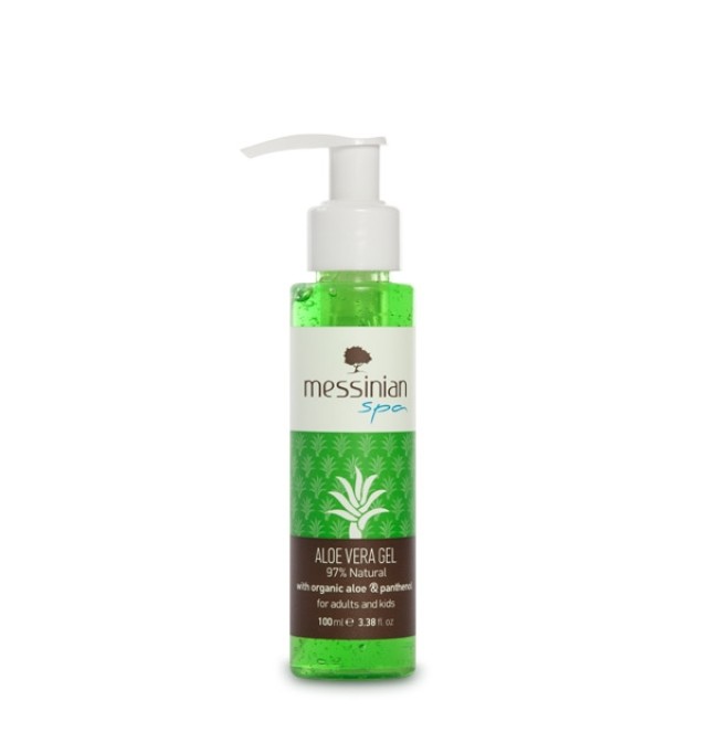 Messinian Spa Aloe Vera Gel Organic Aloe & Panthenol (Αλόη&Πανθενόλη 100ml (97% natural)
