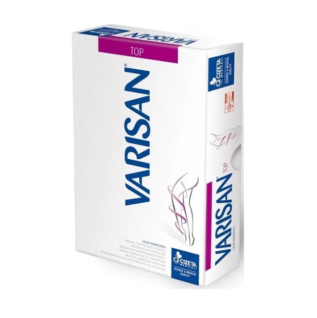 Varisan Top Normal Ccl2 (No5) Nero - Κάλτσες Κάτω Γόνατος Διαβαθμισμένης Συμπίεσης Έξω δάκτυλα (Χρώμα Μαύρο)