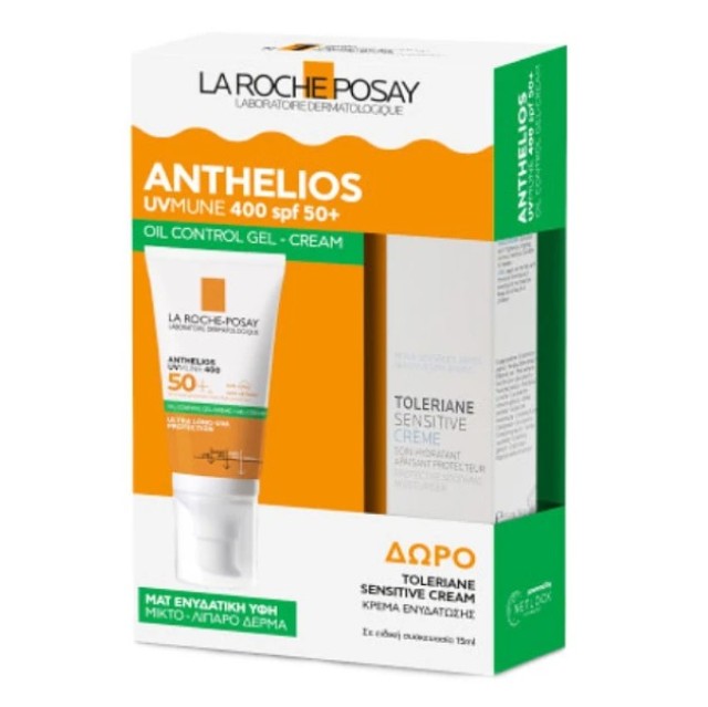 La Roche Posay Set Anthelios SPF50+ UVMune 400 Oil Control Gel-Cream 50ml + Δώρο Toleriane Sensitive Cream 15ml