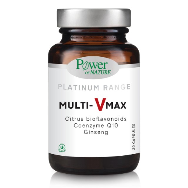 Power Health Platinum Range MULTI-V MAX Ενισχυμένη πολυβιταμίνη για παραγωγή ενέργειας 30 Κάψουλες