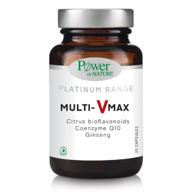 Power Health Platinum Range MULTI-V MAX Ενισχυμένη πολυβιταμίνη για παραγωγή ενέργειας 30 Κάψουλες