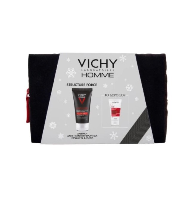 Vichy Promo Pack Homme Structure Force Aντιγηραντική Κρέμα για Άνδρες 50ml & ΔΩΡΟ Dercos Energy+ Δυναμωτικό Σαμπουάν 50ml & Πρακτικό Νεσεσέρ