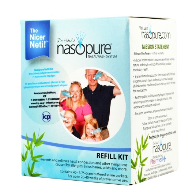 Dr. Hana’s Nasopure Nasal Wash System Refill Kit, 40 Φακελάκια
