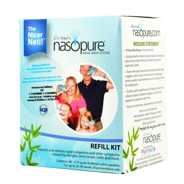 Dr. Hana’s Nasopure Nasal Wash System Refill Kit, 40 Φακελάκια