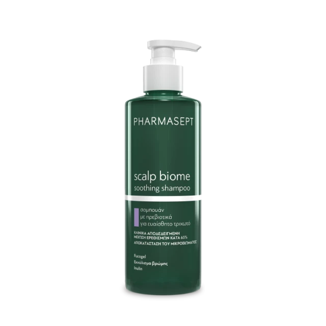 Pharmasept Scalp Biome Soothing Shampoo Σαμπουάν με Πρεβιοτικά για Ευαίσθητο Τριχωτό, 400ml