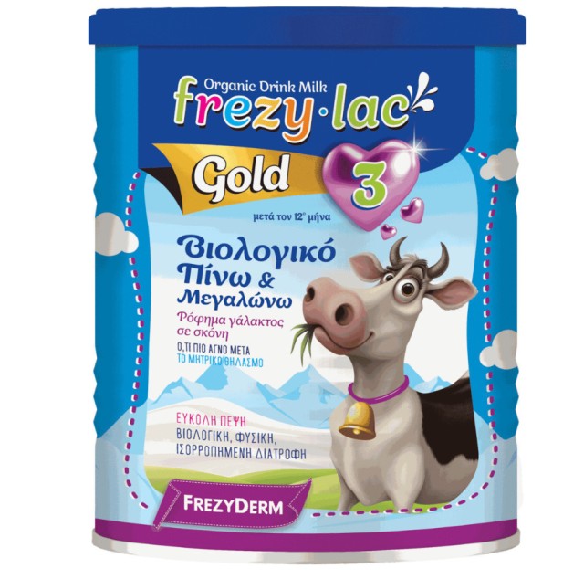 Frezylac Gold 3 Πίνω & Μεγαλώνω Βιολογικό Ρόφημα Γάλακτος σε Σκόνη για Μετά τον 10ο Μήνα 900gr