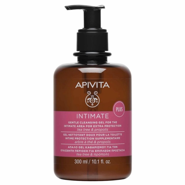 APIVITA INTIMATE PLUS Απαλό Gel Καθαρισμού Για Την Ευαίσθητη Περιοχή Με Tea Tree & Πρόπολη 300ml