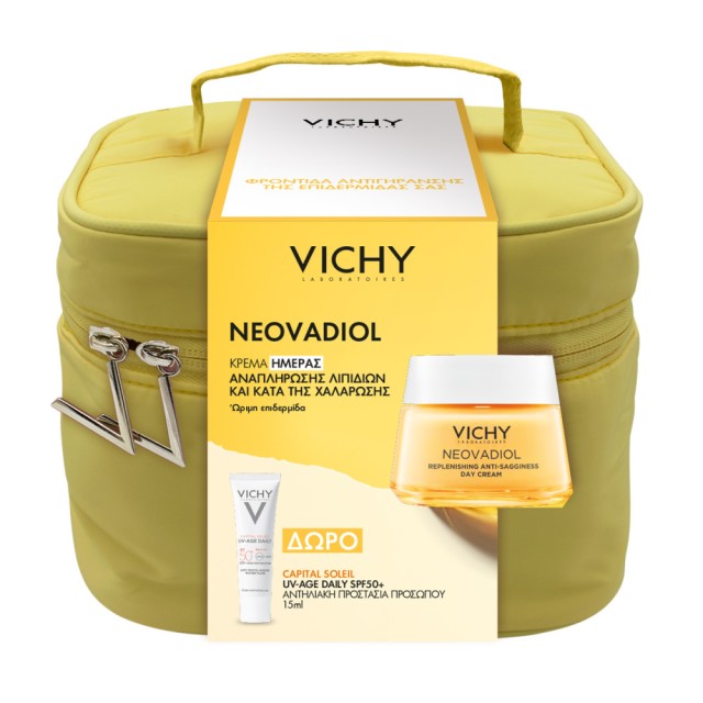Vichy Promo Neovadiol Κρέμα Ημέρας για τη Μετεμμηνόπαυση Αναπλήρωση Λιπιδίων κατά της Χαλάρωσης 50ml & ΔΩΡΟ Capital Soleil Αντηλιακή Προστασία Προσώπου Spf50+ 15ml & Νεσεσέρ