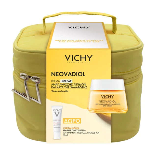 Vichy Promo Neovadiol Κρέμα Ημέρας για τη Μετεμμηνόπαυση Αναπλήρωση Λιπιδίων κατά της Χαλάρωσης 50ml & ΔΩΡΟ Capital Soleil Αντηλιακή Προστασία Προσώπου Spf50+ 15ml & Νεσεσέρ