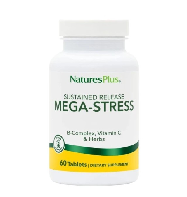 Natures Plus Mega Stress Complex 60tabs (Συμπλήρωμα Διατροφής Κατά του Άγχους & του Στρες)