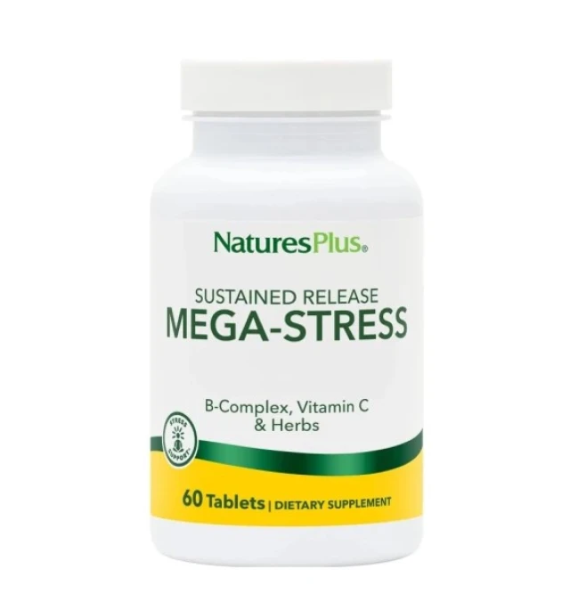 Natures Plus Mega Stress Complex 60tabs (Συμπλήρωμα Διατροφής Κατά του Άγχους & του Στρες)