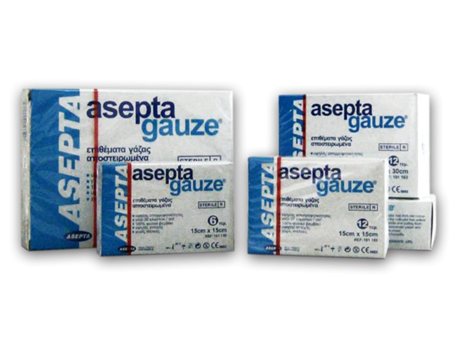 ASEPTA ΓΑΖΕΣ ΑΠΟΣΤΕΙΡΩΜΕΝ.36X40CM 10ΤΕΜ