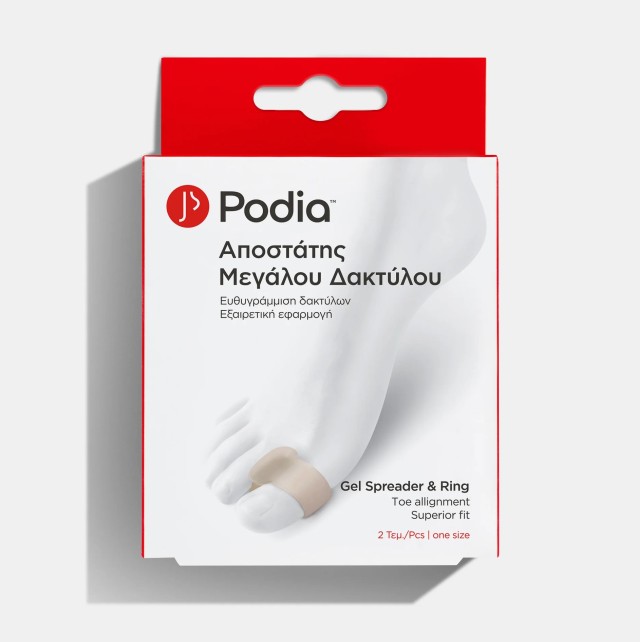 Podia Extra-Comfort Gel-Ring & Spreader Αποστάτης Μεγάλου Δακτύλου One Size, 2τεμ
