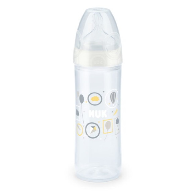 NUK New Classic 6m+ Μπιμπερό Πολυπροπυλένιου (PP) με Θηλή από Καουτσούκ Μεσαίας Οπής 250ml.