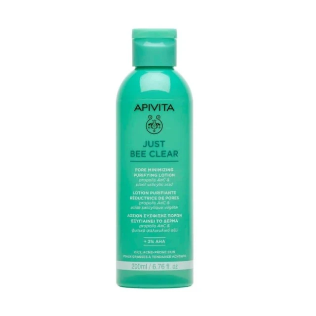 Apivita Just Bee Clear Purifying Lotion Λοσιόν Σύσφιξης Πόρων, 200ml