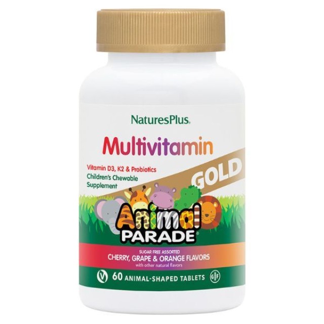 NATURES PLUS ANIMAL PARADE GOLD ASSORTED 60TABS